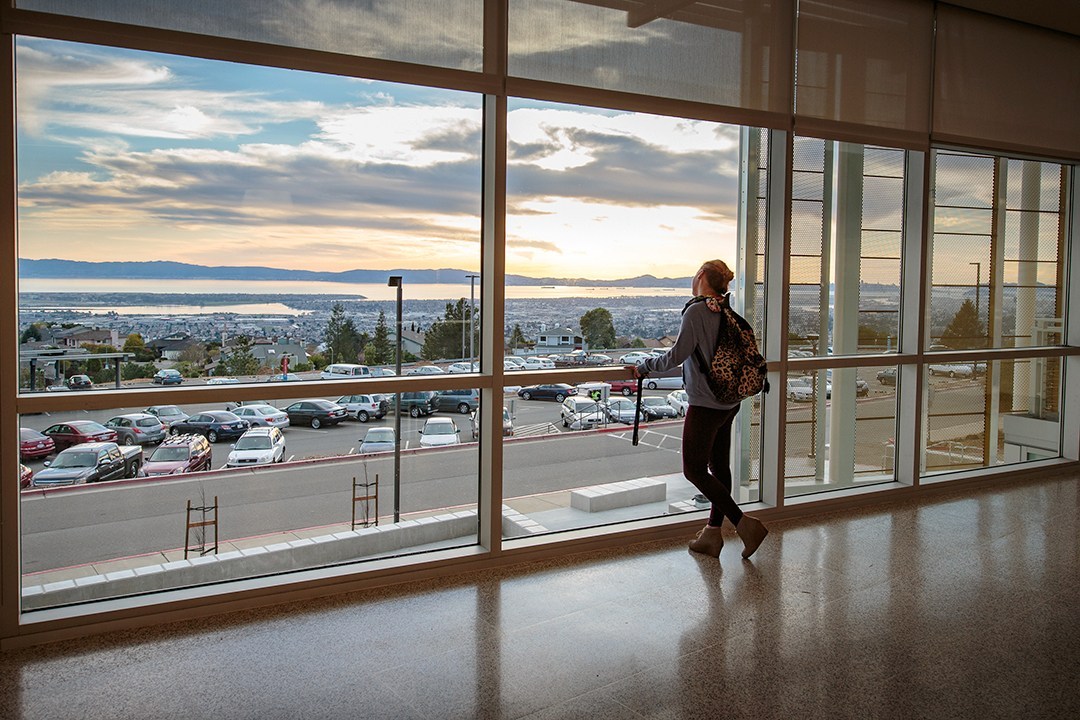 Merritt College Campus view at sunset