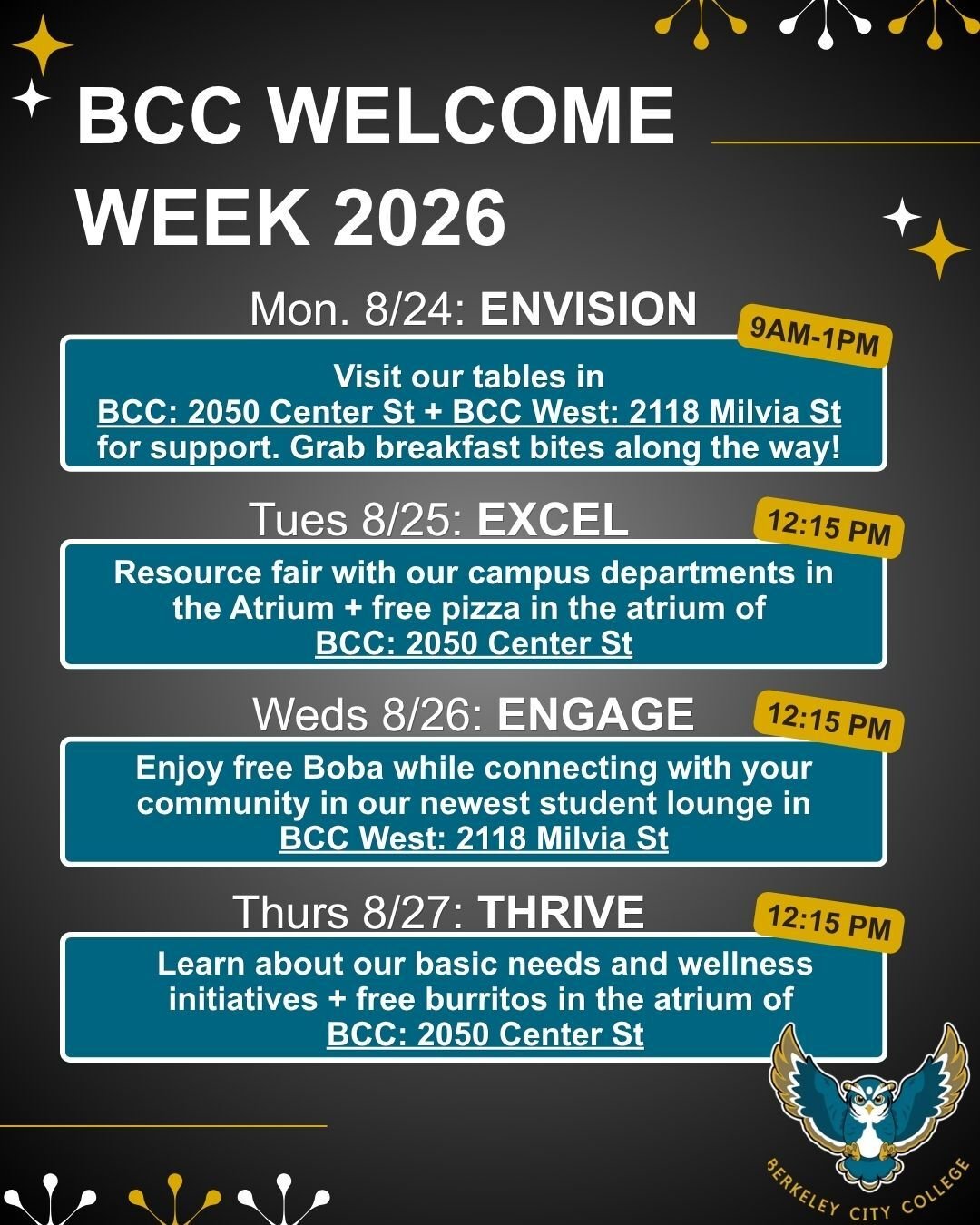 BCC Welcome Week 2026_Amari McGee