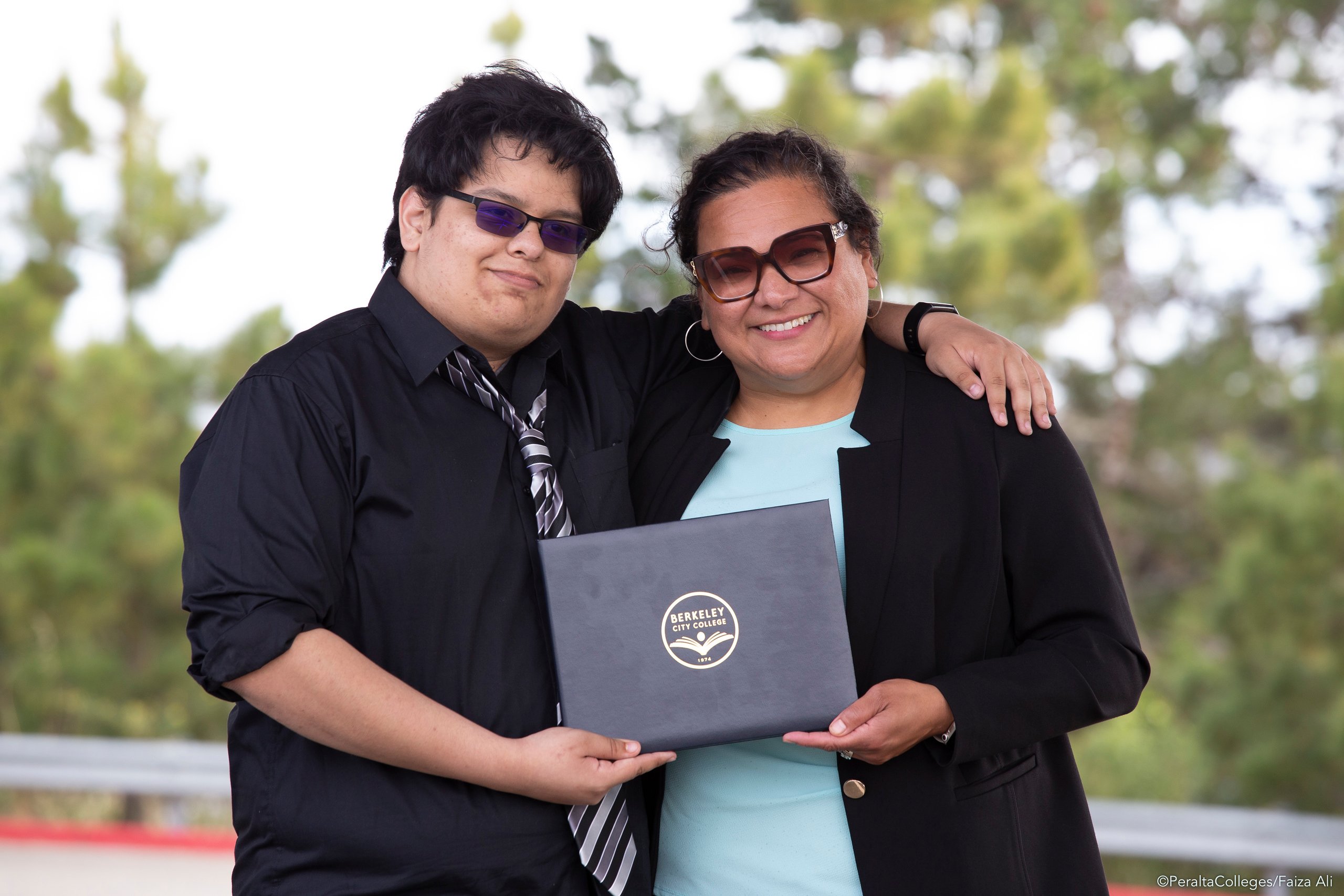 BCC graduate David Hernandez with President Garcia