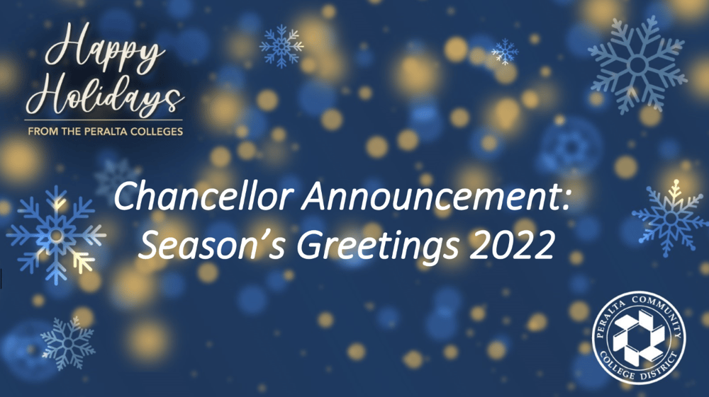 Chancellor Seasons Greetings 2022