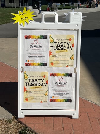 CoA Tasty Tuesday and The Market A-Frame Signs