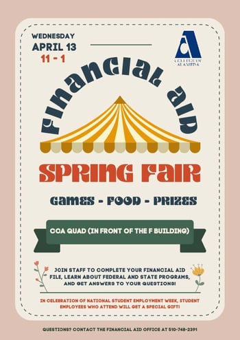 First Spring Financial Aid Fair Will Be Held On April 13, 2022