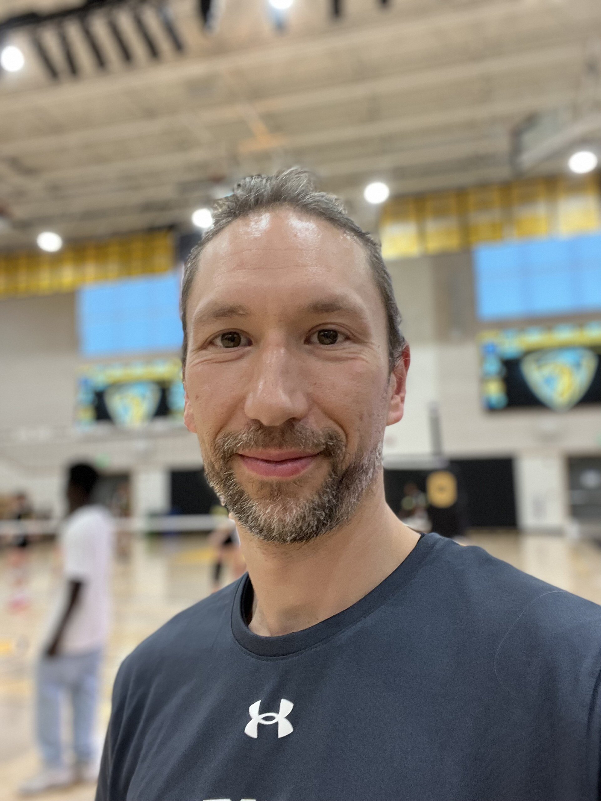 portrait of Justin Hoover, new College of Alameda volleyball coach