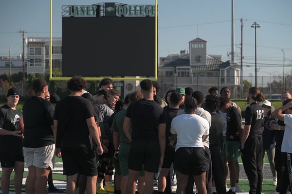 Laney Eagles Football Post-Practice Meeting