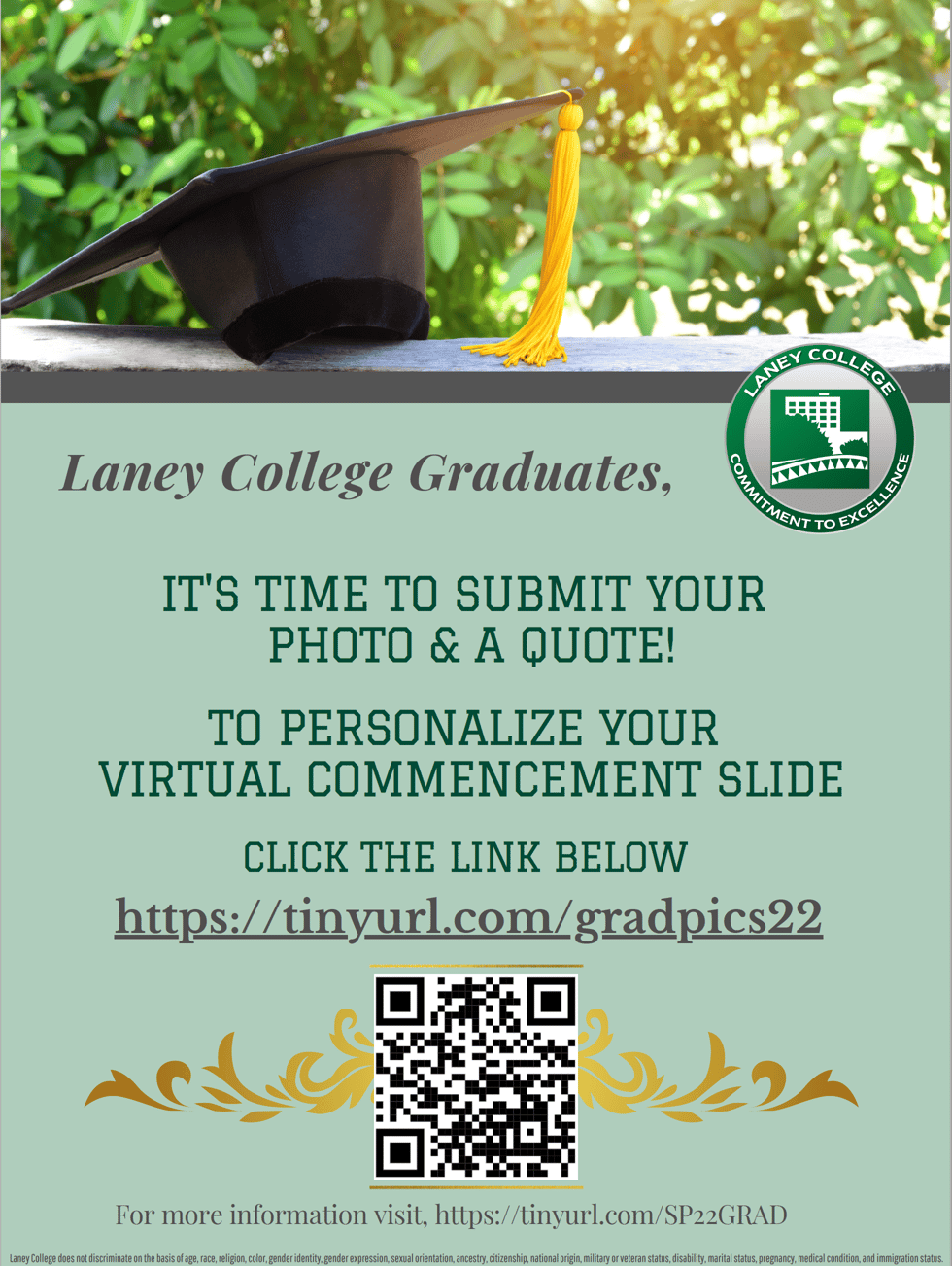 Laney College Graduation Ceremony, May 27 (Inperson & Virtual)