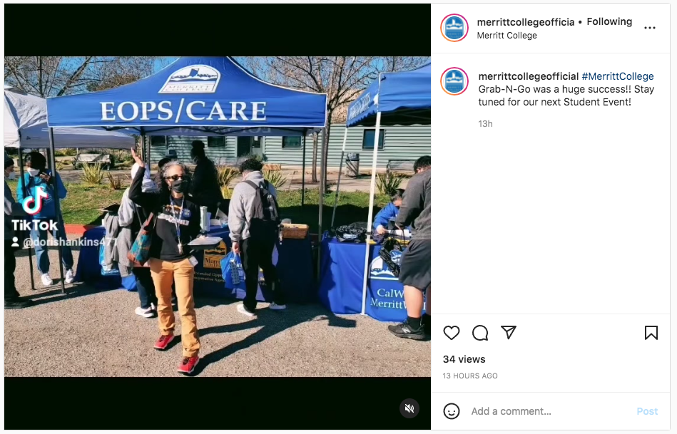 Merritt College Welcome Week on Instagram