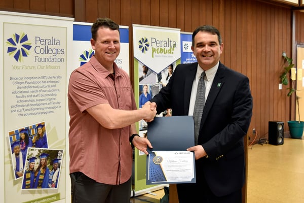 Nathan Failing Tenure Photo w President Besikof