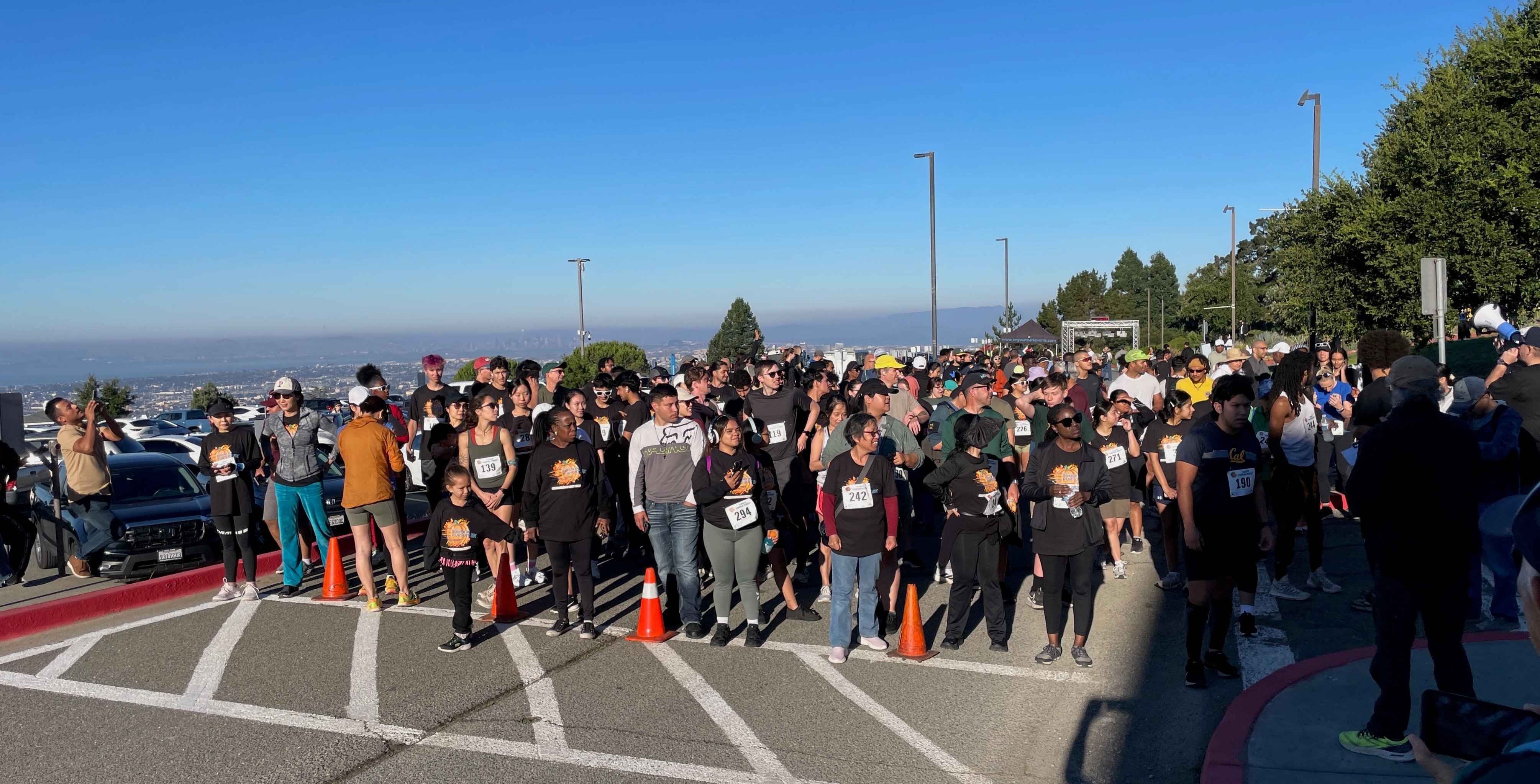Runners line up for the start of the very first Peralta Pumpkin Pursuit 5K Run and Walk in October 2025
