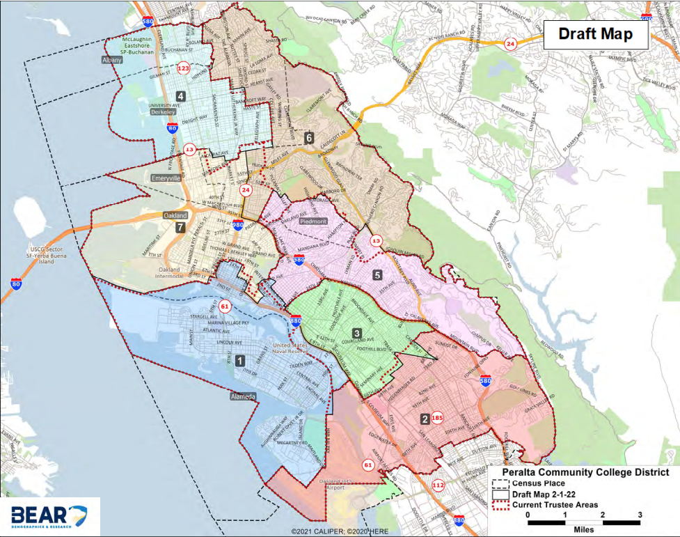 Redistricting draft PCCD map 2022