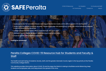 Safe.peralta.edu website