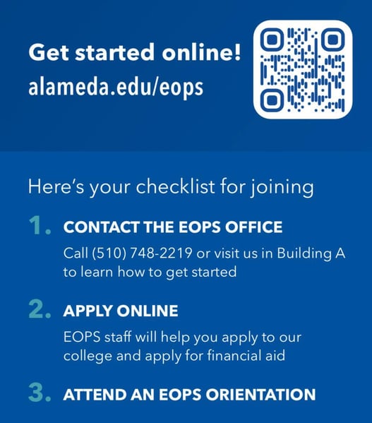 Steps to get started with EOPS at College of Alameda