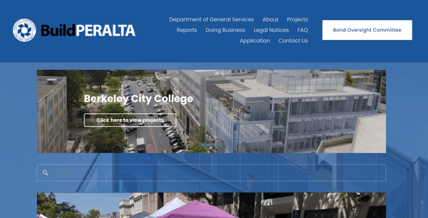 build peralta website screenshot