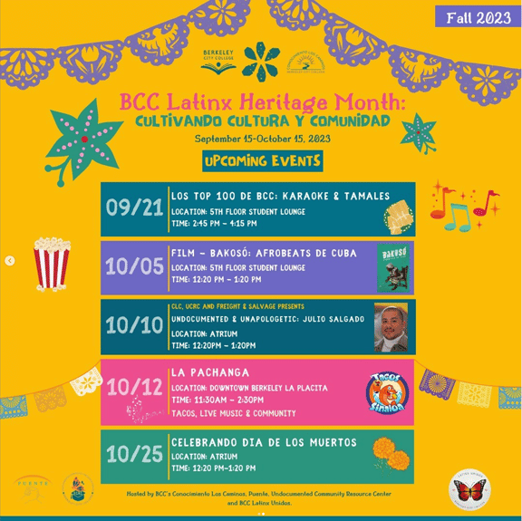 Latinx Heritage Month Events @ Berkeley City College