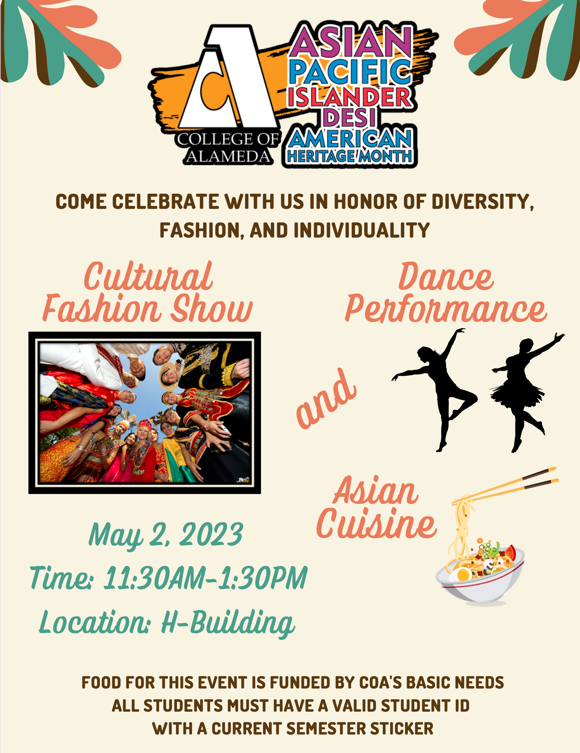 Celebrate APIDA Heritage Month @ CoA, May 2, 11:30am-1:30pm