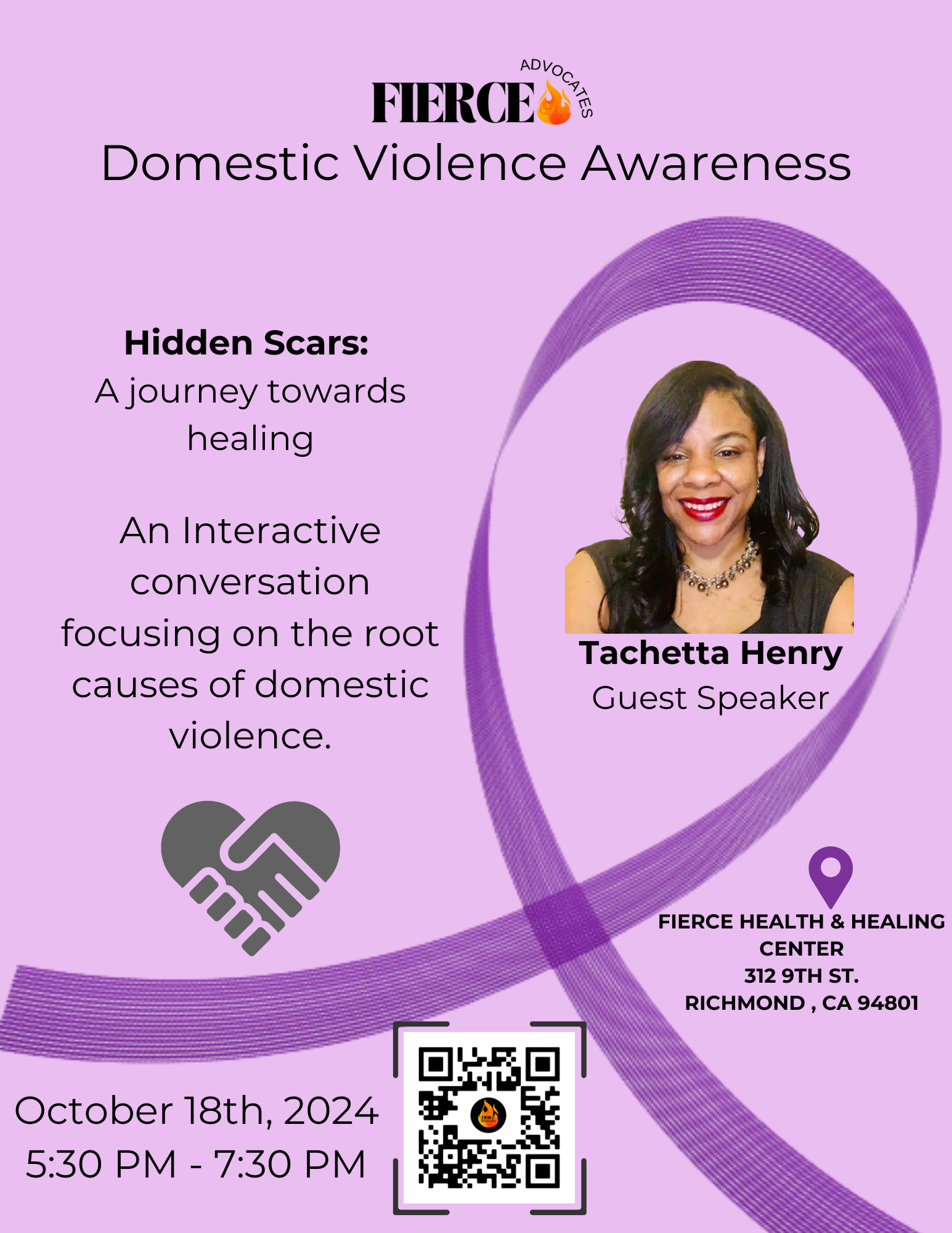 Fierce Advocates. DV Awareness Flyer. T. Henry