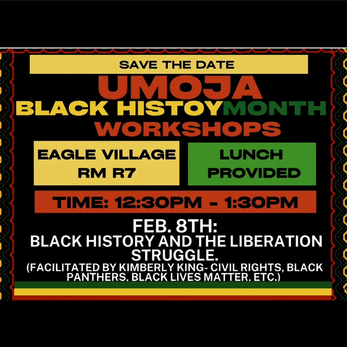 UMOJA UBAKA Black History Month at Laney College, 2/8, 15, 22